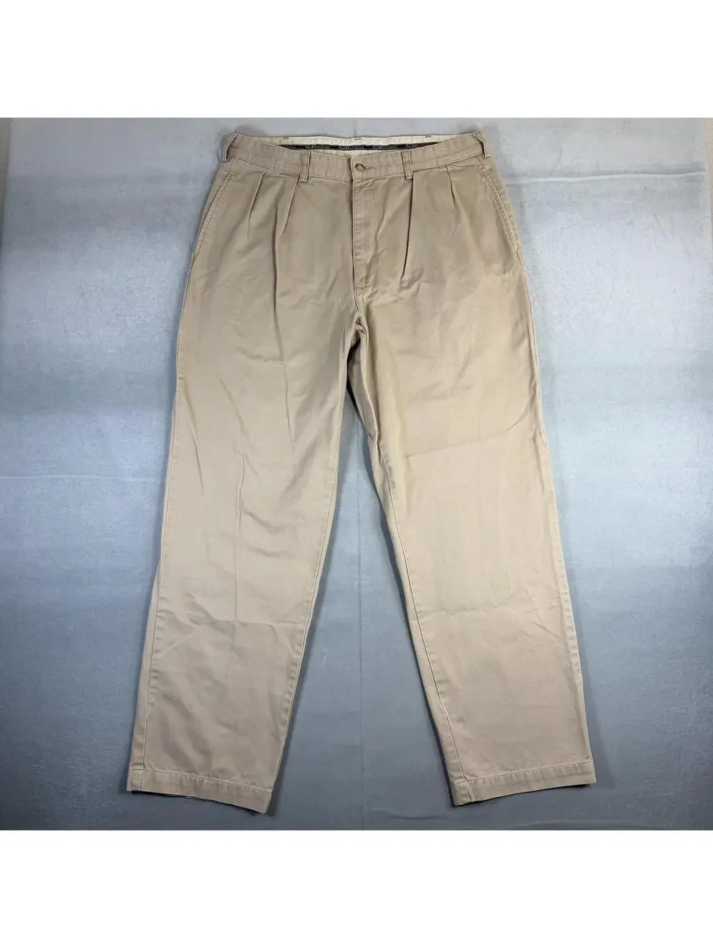 Vintage 90s Polo Ralph Lauren Andrew Pants Mens 36x32 Beige Chino Pleated Twill